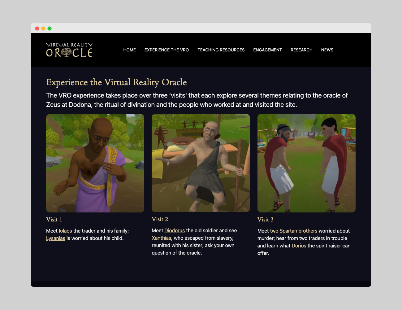 Photo: Virtual Reality Oracle Project Website